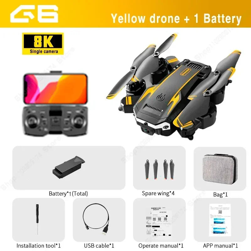 5G GPS Drone – 8K & 4K Dual Camera Quadcopter with Obstacle Avoidance