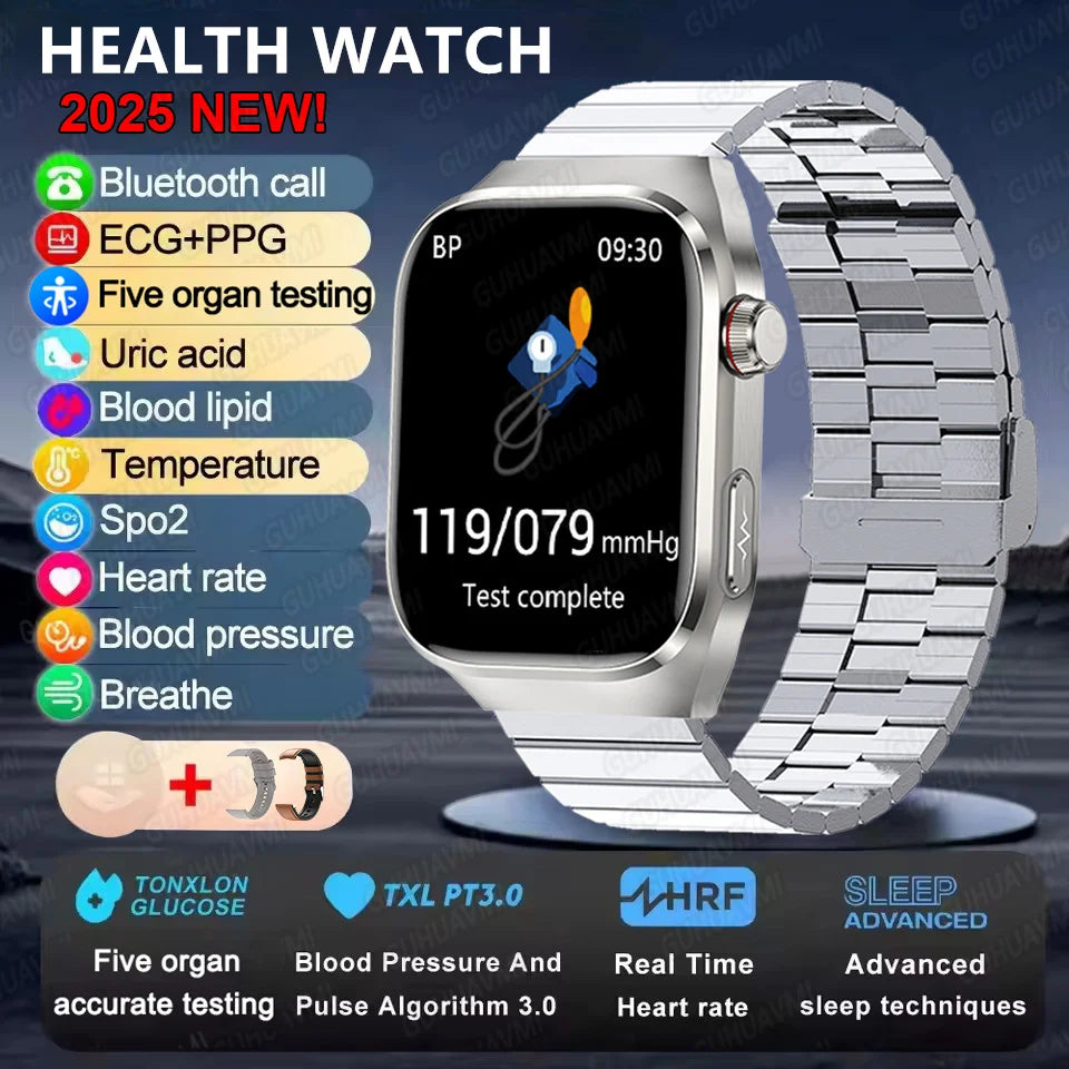 2025 Smart Health Watch – Uric Acid & Body Fat Monitor