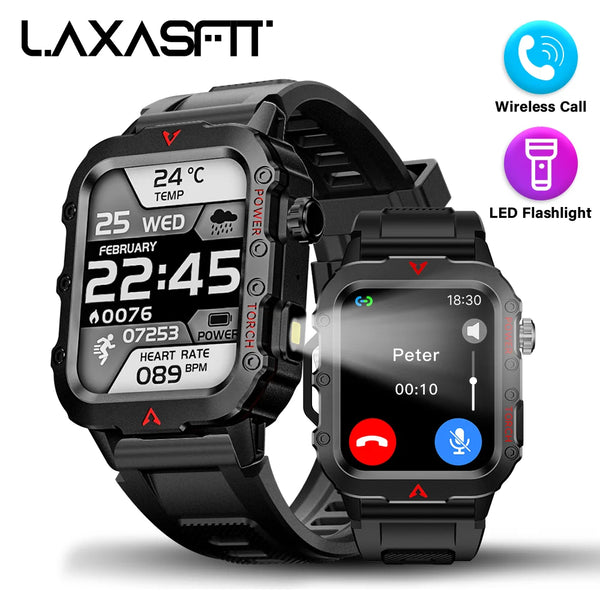 LAXASFIT Men’s Sports Smart Watch – 1.71″ LED Display