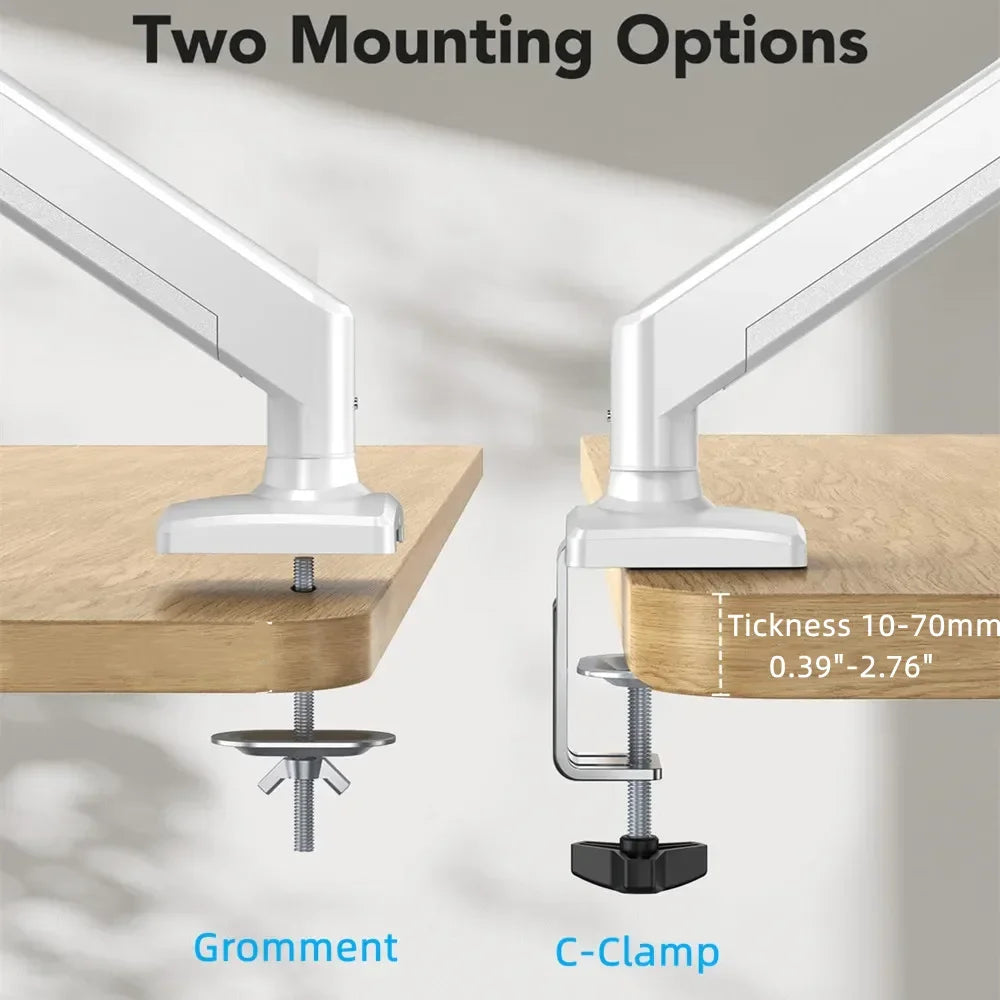 Universal Single Monitor Mount – Up to 32" Adjustable Desk Bracket