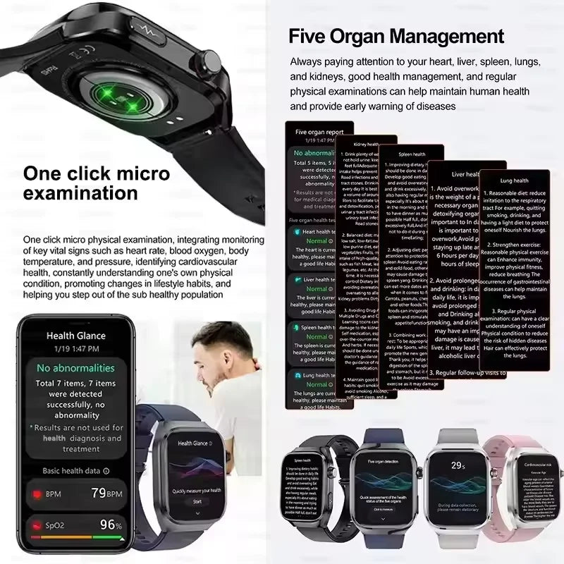 2025 Smart Health Watch – Uric Acid & Body Fat Monitor