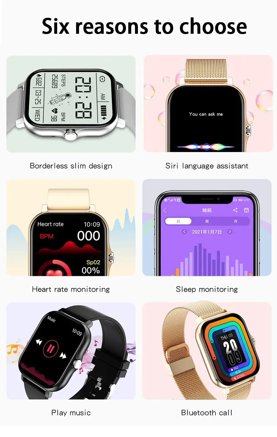 2024 Bluetooth Smart Watch – Touch Call & Fitness Tracker