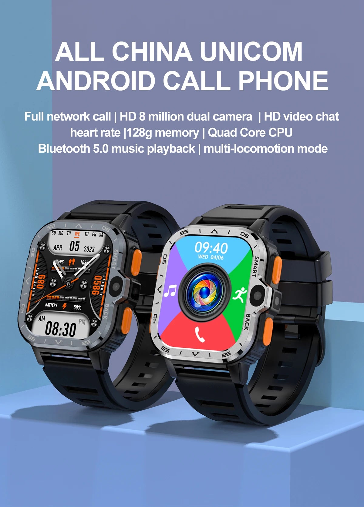 Valdus PGD Android Smartwatch – GPS, Dual Camera & NFC