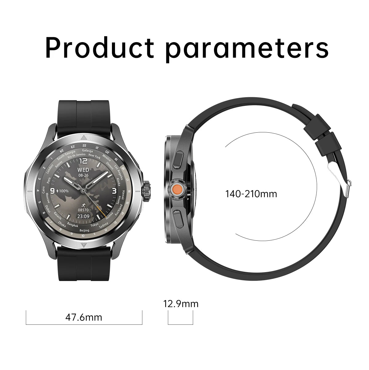 Xiaomi S4 Ultra Smartwatch – HD AMOLED, GPS, Heart Rate & Bluetooth