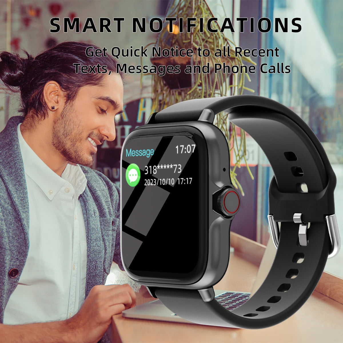 1.83" Waterproof Smart Watch – Call & Fitness Tracker