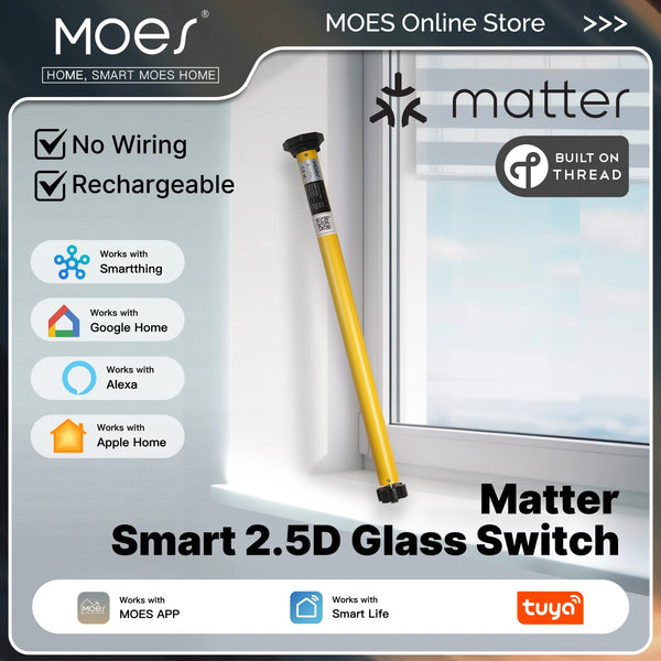 MOES Tuya Matter Smart Roller Blind Motor – 38mm Tube