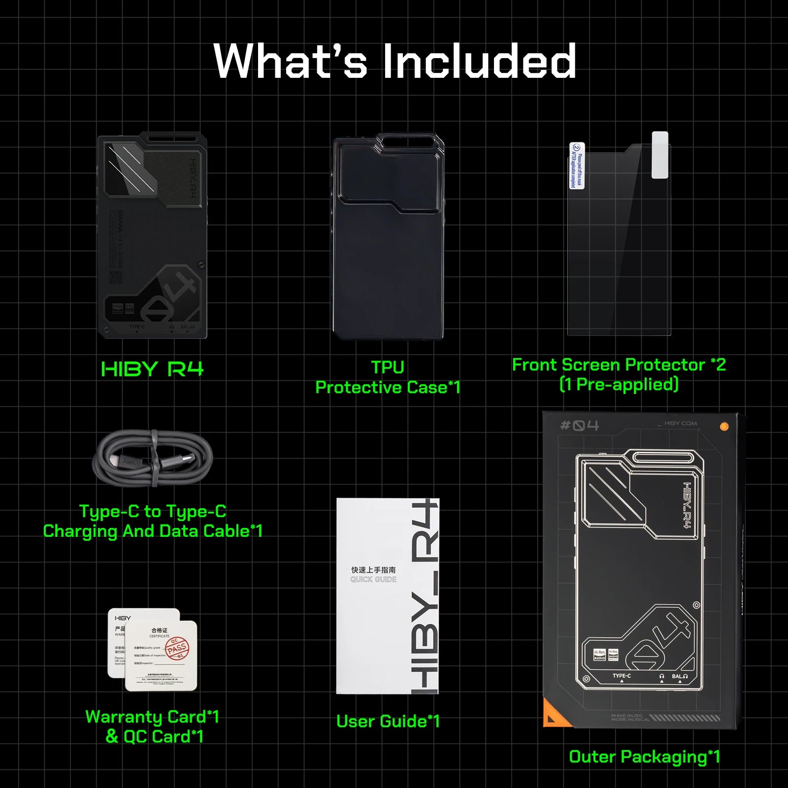 HiBy R4 HiFi Music Player – Android 12, Bluetooth & WiFi