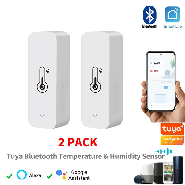 Tuya Smart Temp & Humidity Sensor – 2PACK