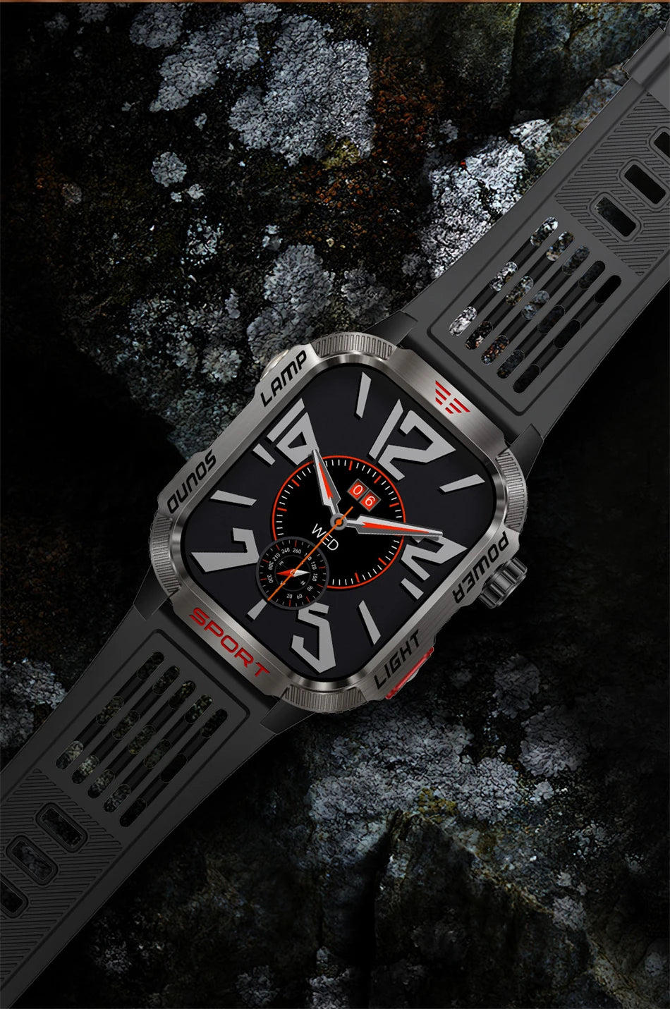 Military GPS Smartwatch for Men – Compass, Flashlight & Bluetooth Call