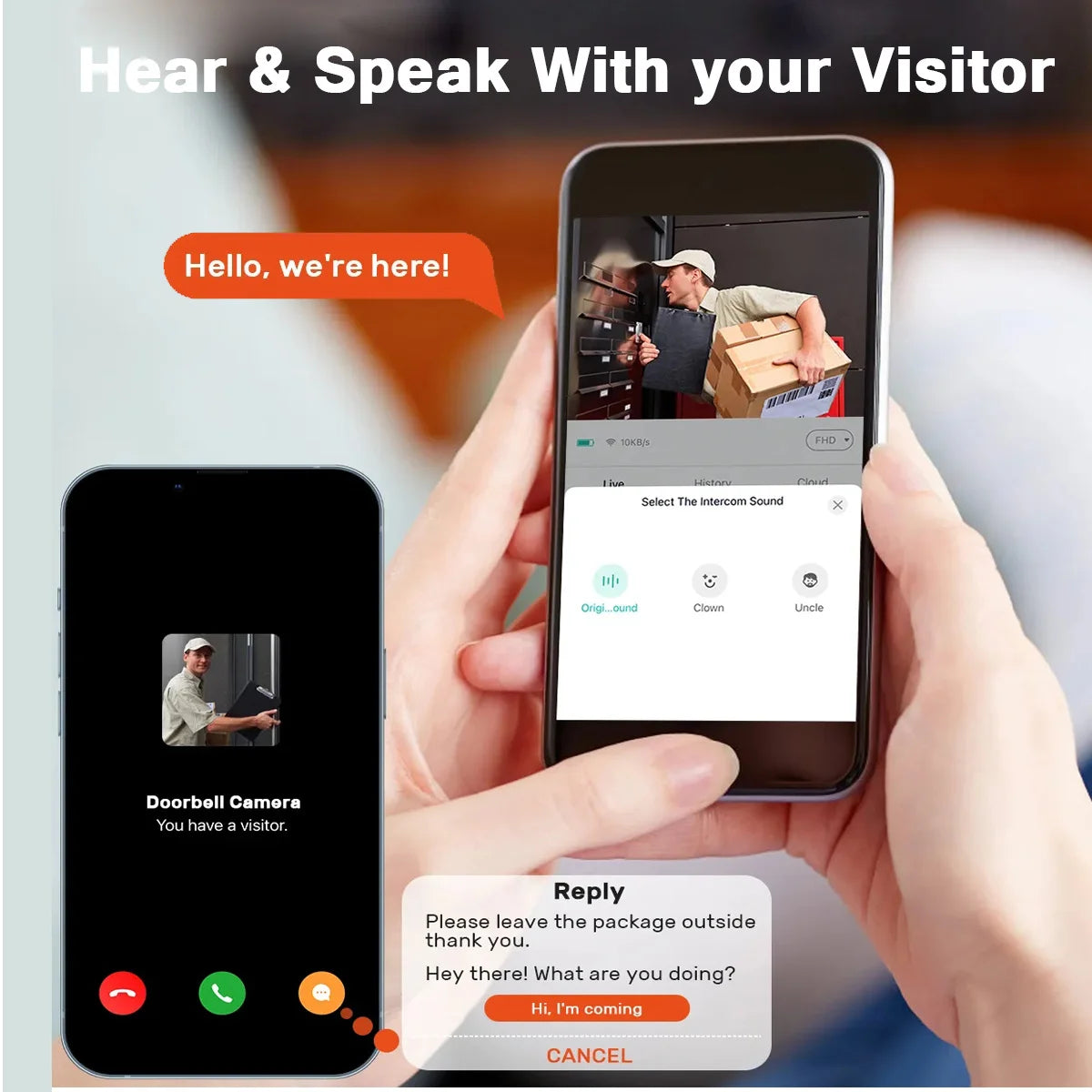 Tuya Wireless Smart Video Doorbell – WiFi Camera with 2-Way Audio & Night Vision