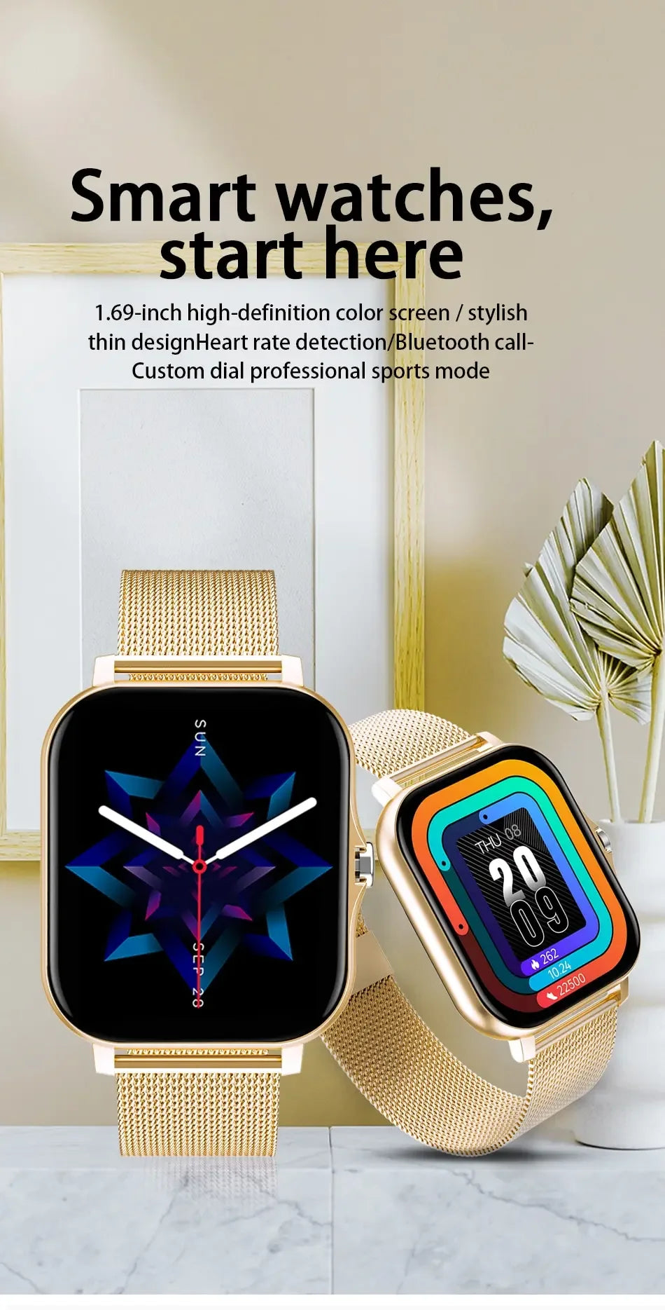 2024 Bluetooth Smart Watch – Touch Call & Fitness Tracker