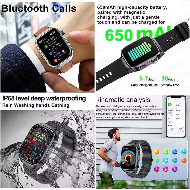 2025 Smart Health Watch – Uric Acid & Body Fat Monitor