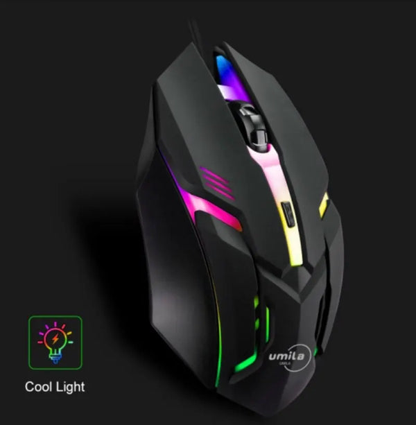 2025 Ergonomic Gaming Mouse – USB Backlit