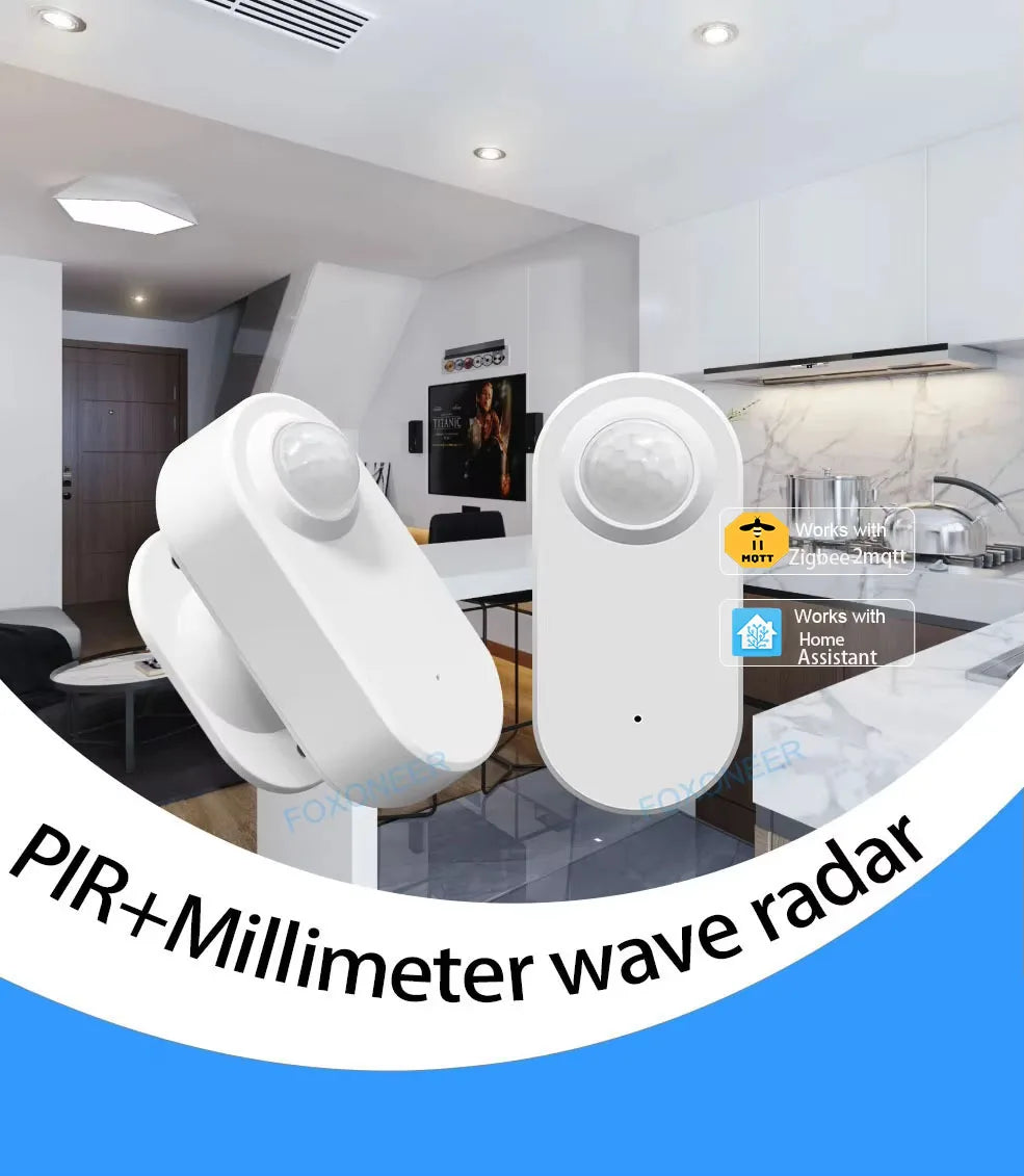 Zigbee Human Presence & PIR Motion Sensor – 24GHz mmWave Smart Detector
