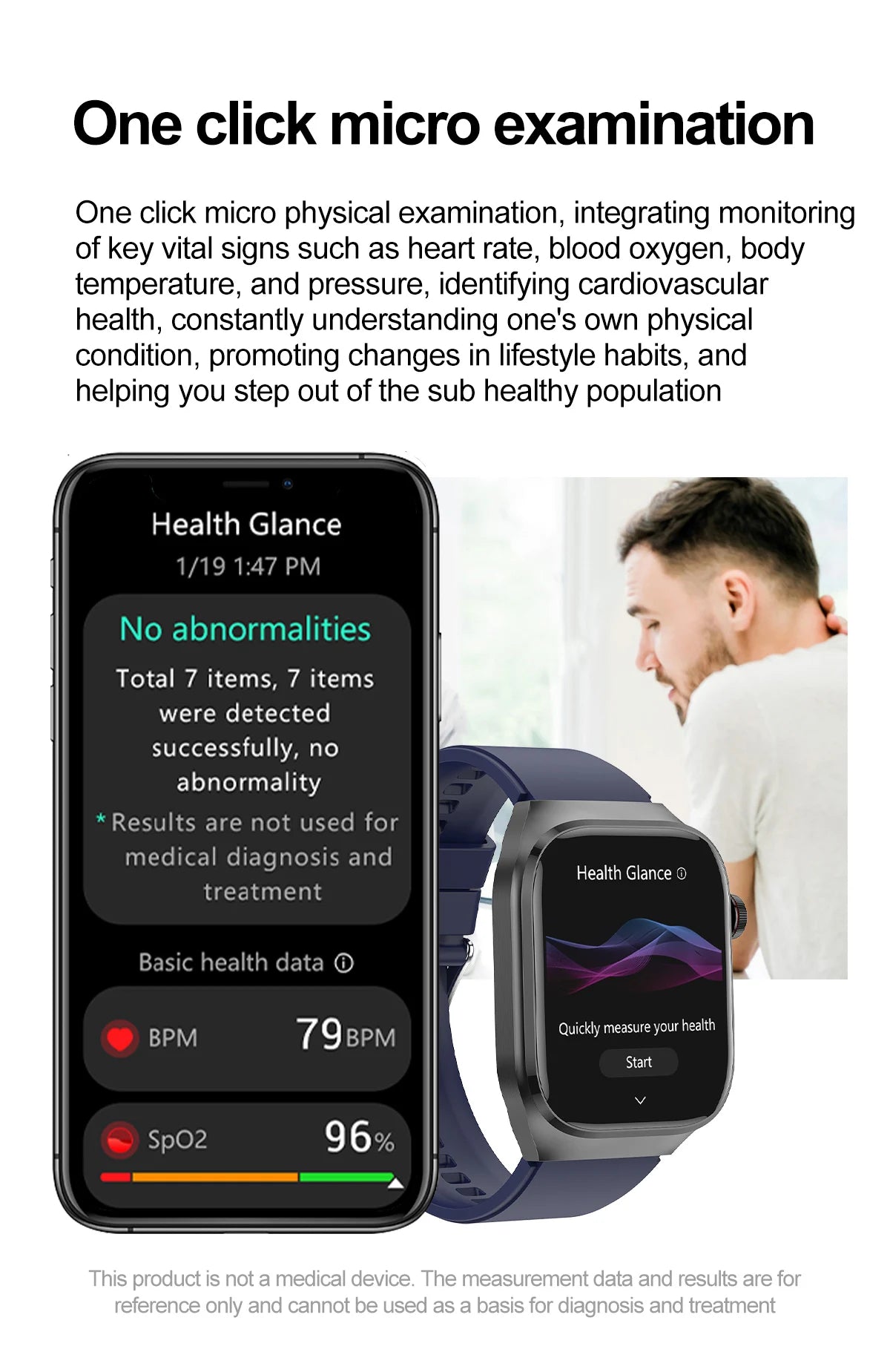 2025 Smart Health Watch – Uric Acid & Body Fat Monitor