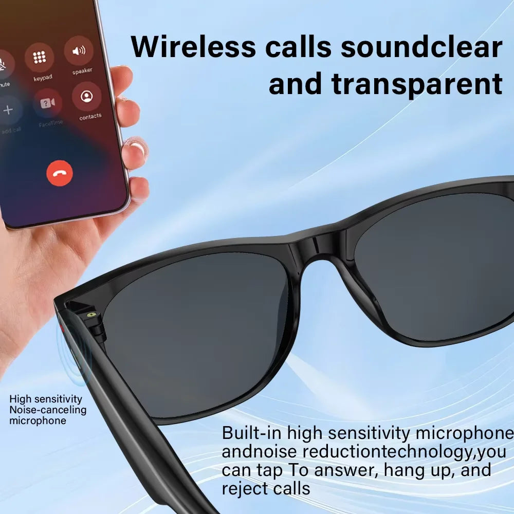 LAXASFIT Smart Sunglasses – Anti-Blue Light, Bluetooth & UV Protection