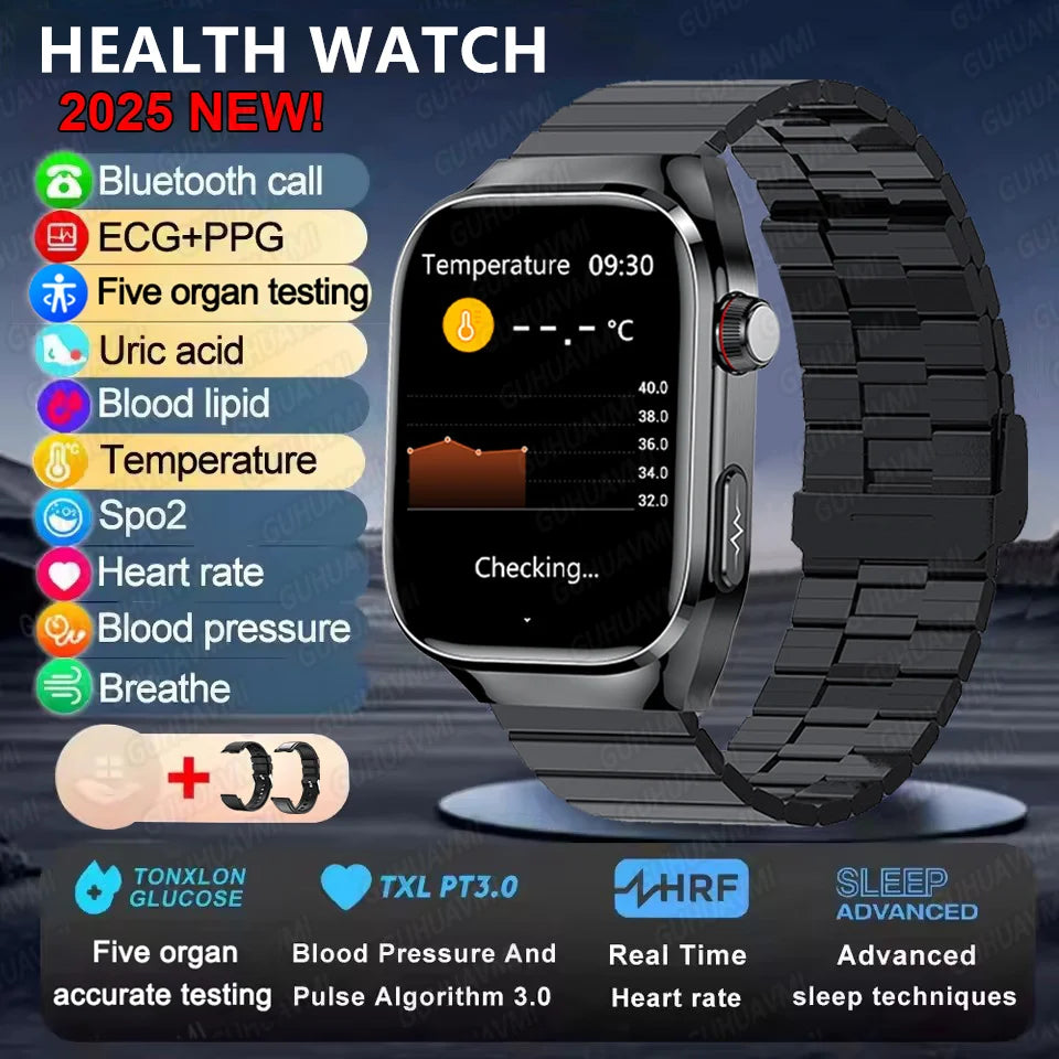 2025 Smart Health Watch – Uric Acid & Body Fat Monitor
