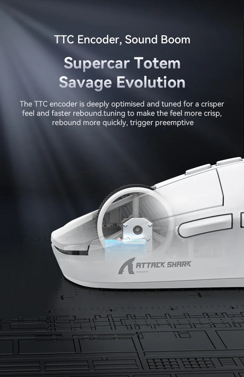 Attack Shark X6 Bluetooth Gaming Mouse – PAW3395 & Tri-Mode