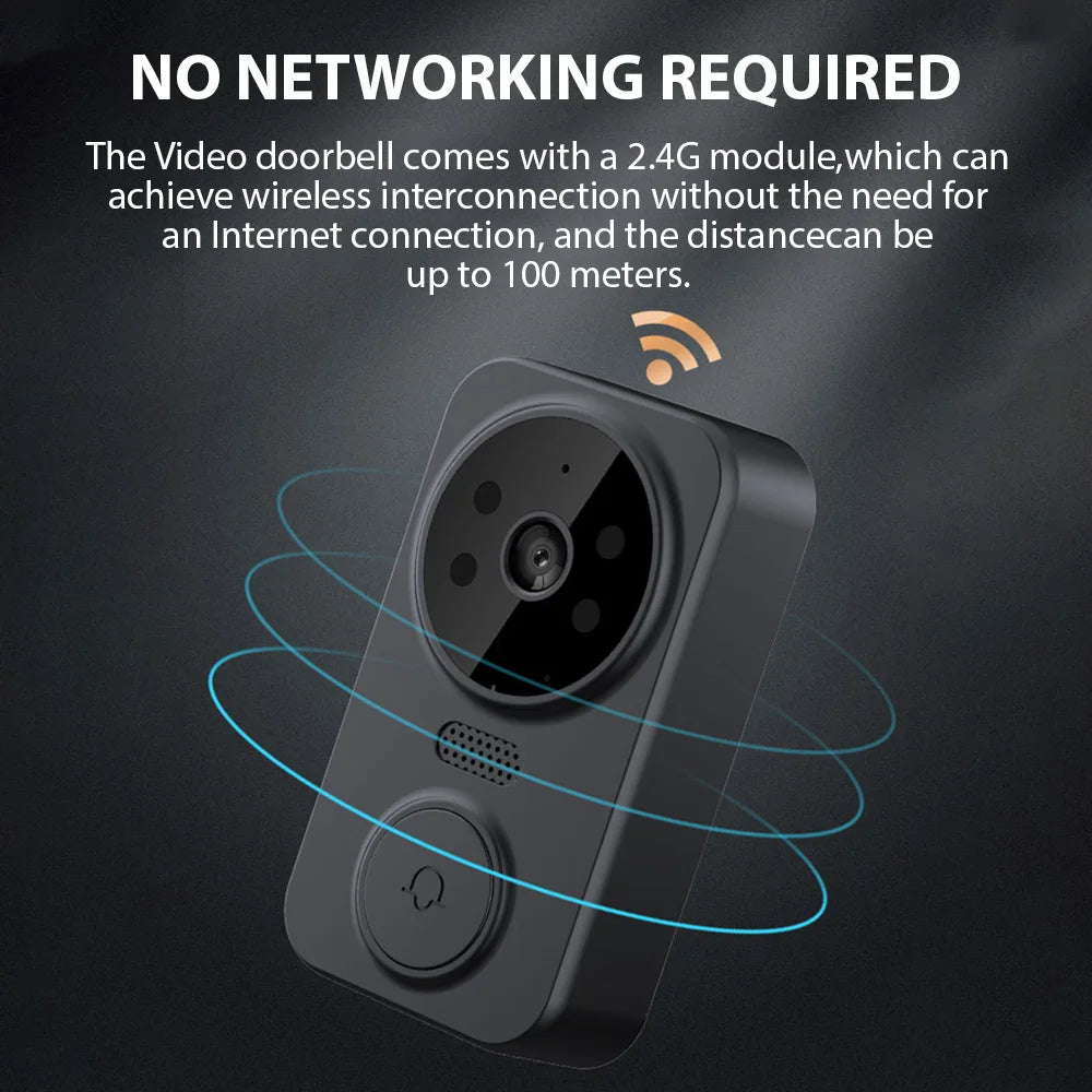 Wireless Video Doorbell with 4.3" HD Screen & WiFi Intercom