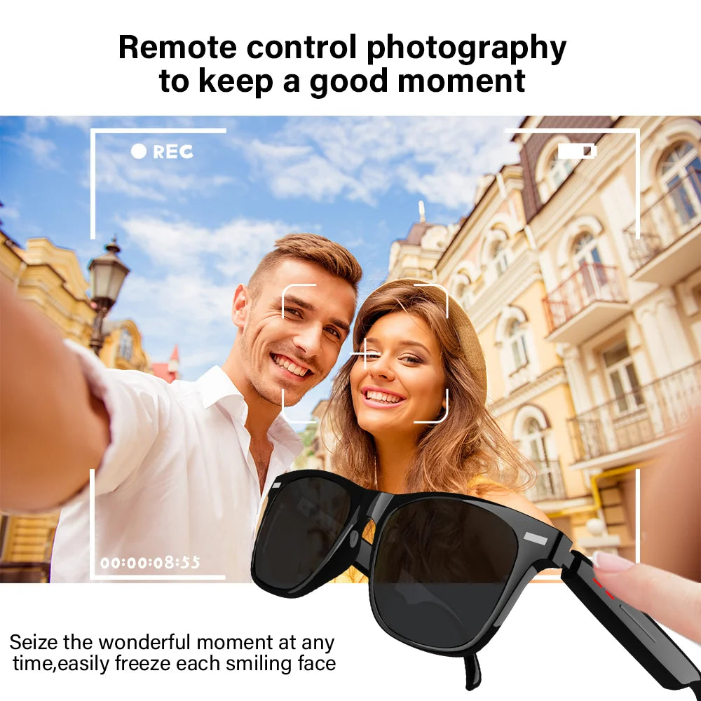 LAXASFIT Smart Sunglasses – Anti-Blue Light, Bluetooth & UV Protection