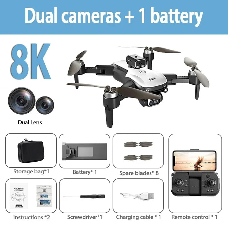 S2S Mini Drone – 8K HD Camera, Obstacle Avoidance & Foldable Quadcopter