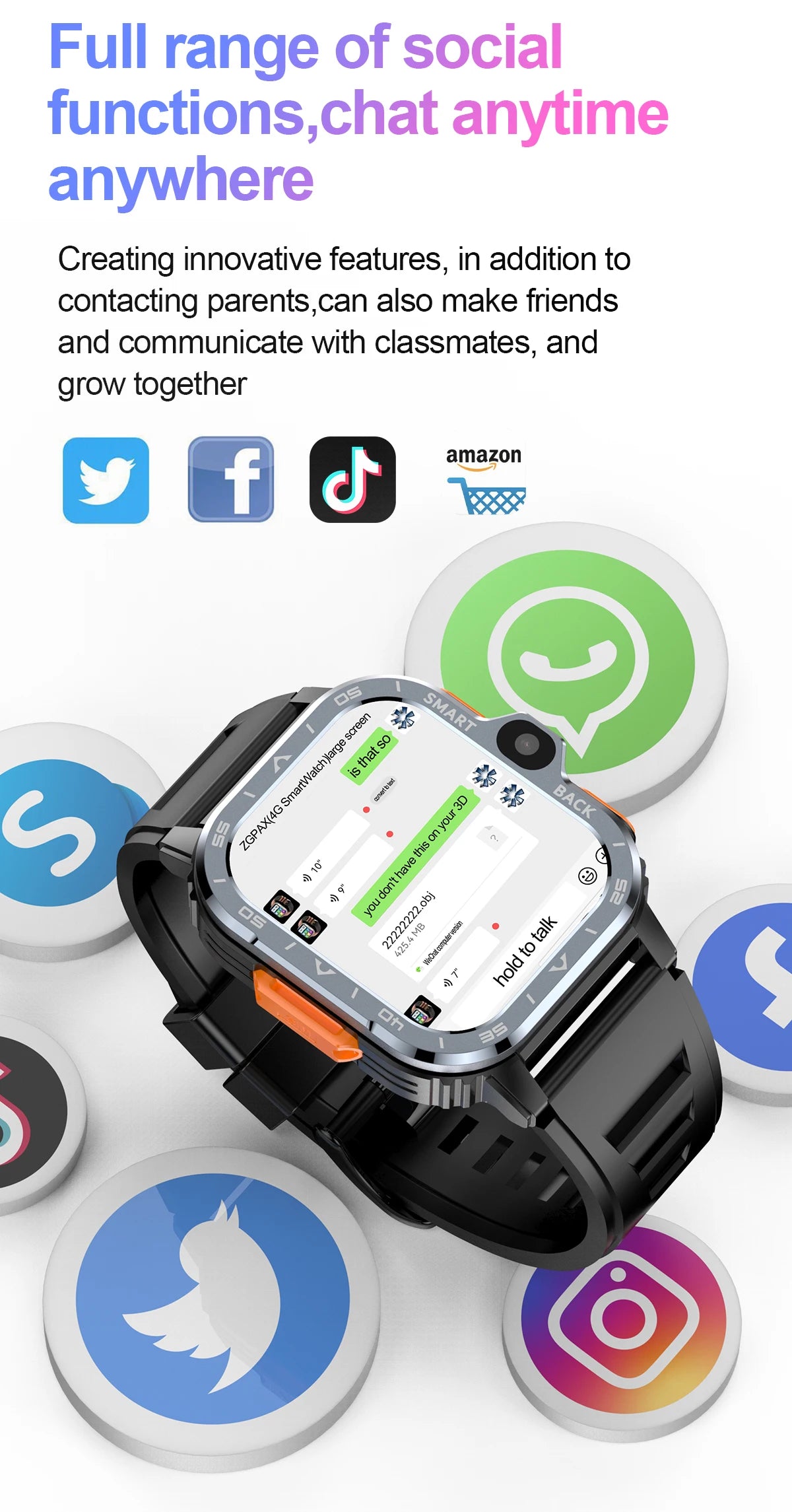 Valdus PGD Android Smartwatch – GPS, Dual Camera & NFC