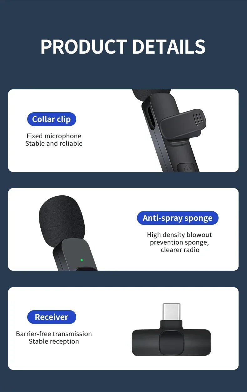 Basix Wireless Lavalier Microphone – Mini Windproof