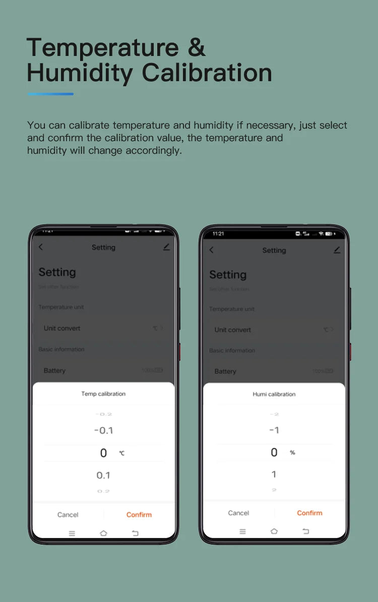 Tuya Smart Temp & Humidity Sensor – 2PACK