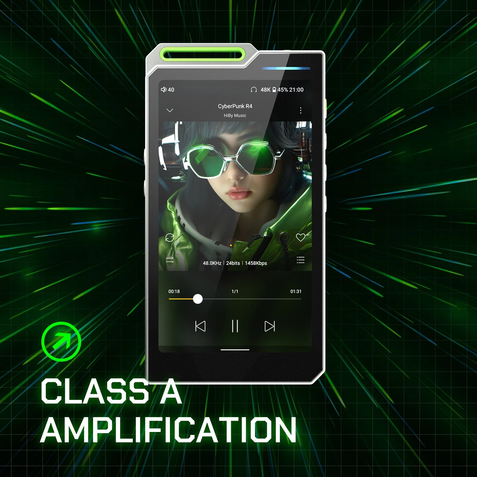 HiBy R4 HiFi Music Player – Android 12, Bluetooth & WiFi