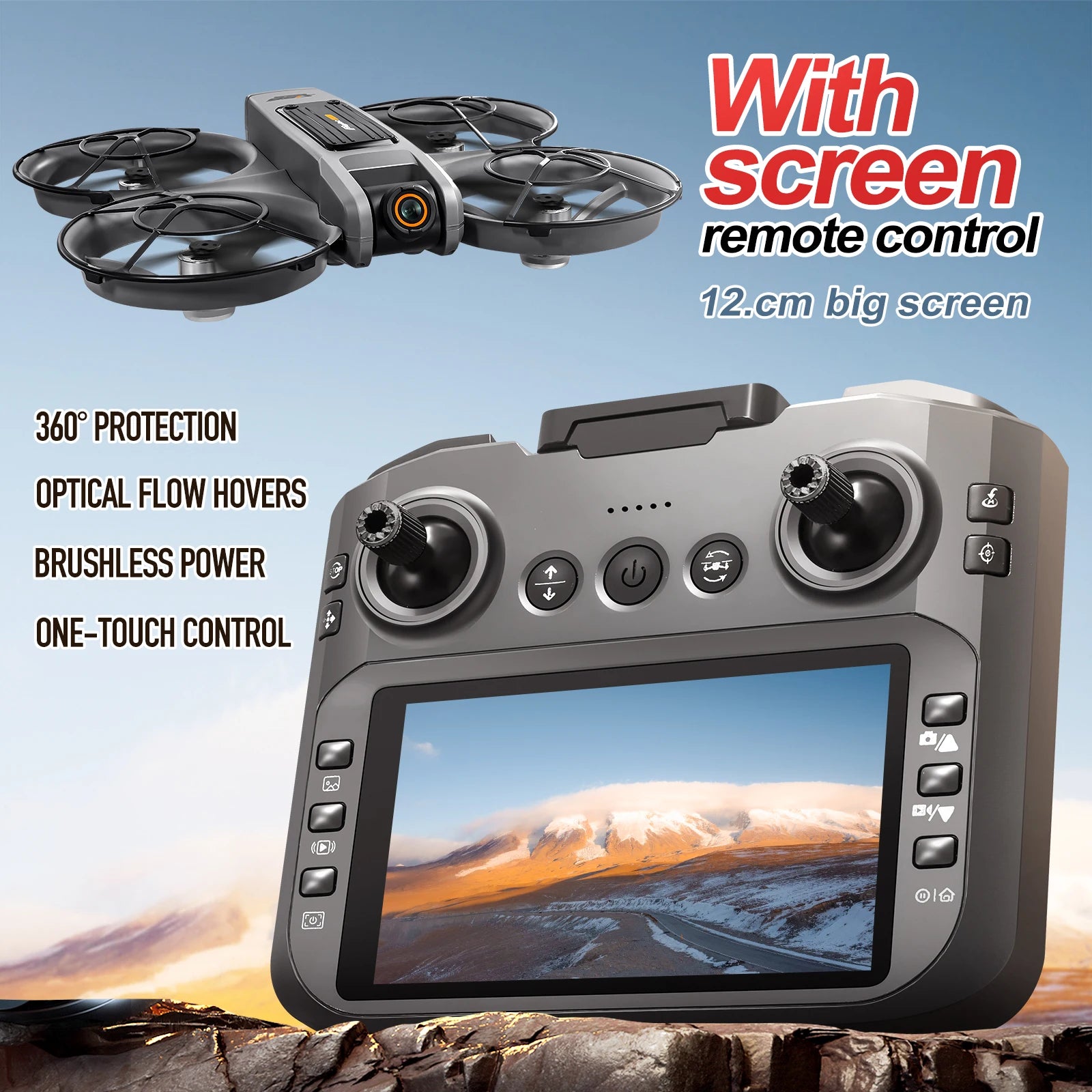 Professional 8K Drone – 5G WiFi FPV with Screen & Obstacle Avoidance