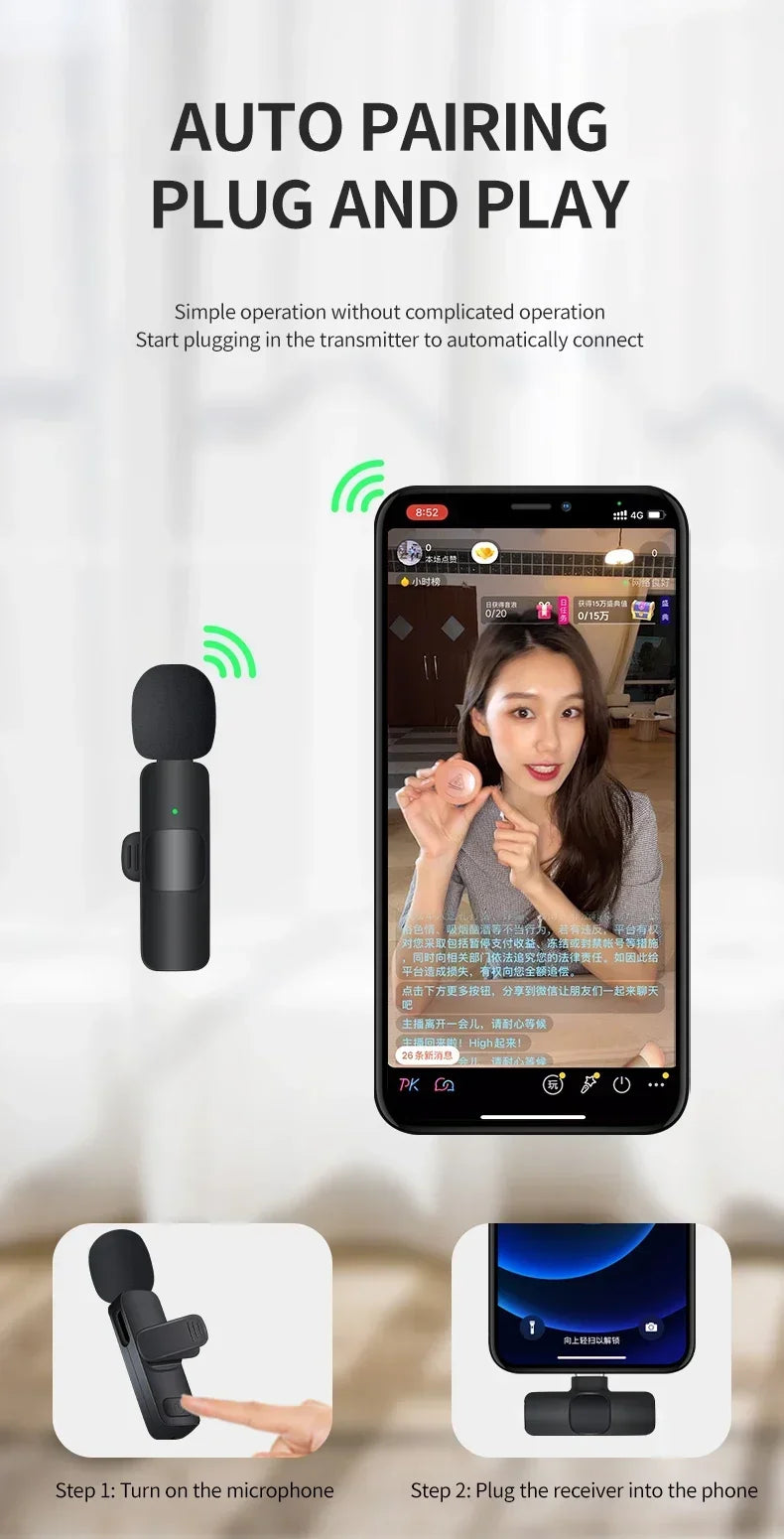 Basix Wireless Lavalier Microphone – Mini Windproof