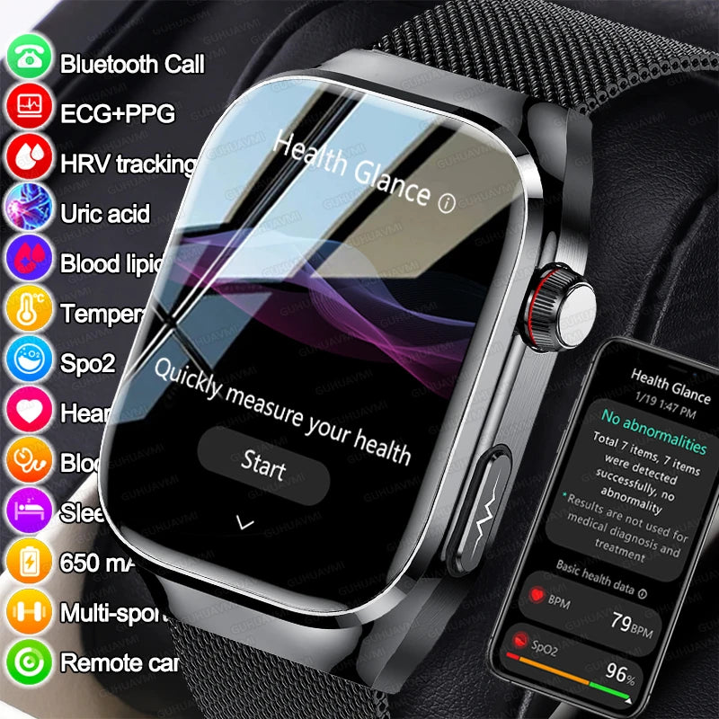 2025 Smart Health Watch – Uric Acid & Body Fat Monitor
