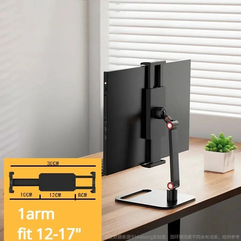 Universal Monitor Desk Stand – 12–17.3" VESA Mount, Folding Holder