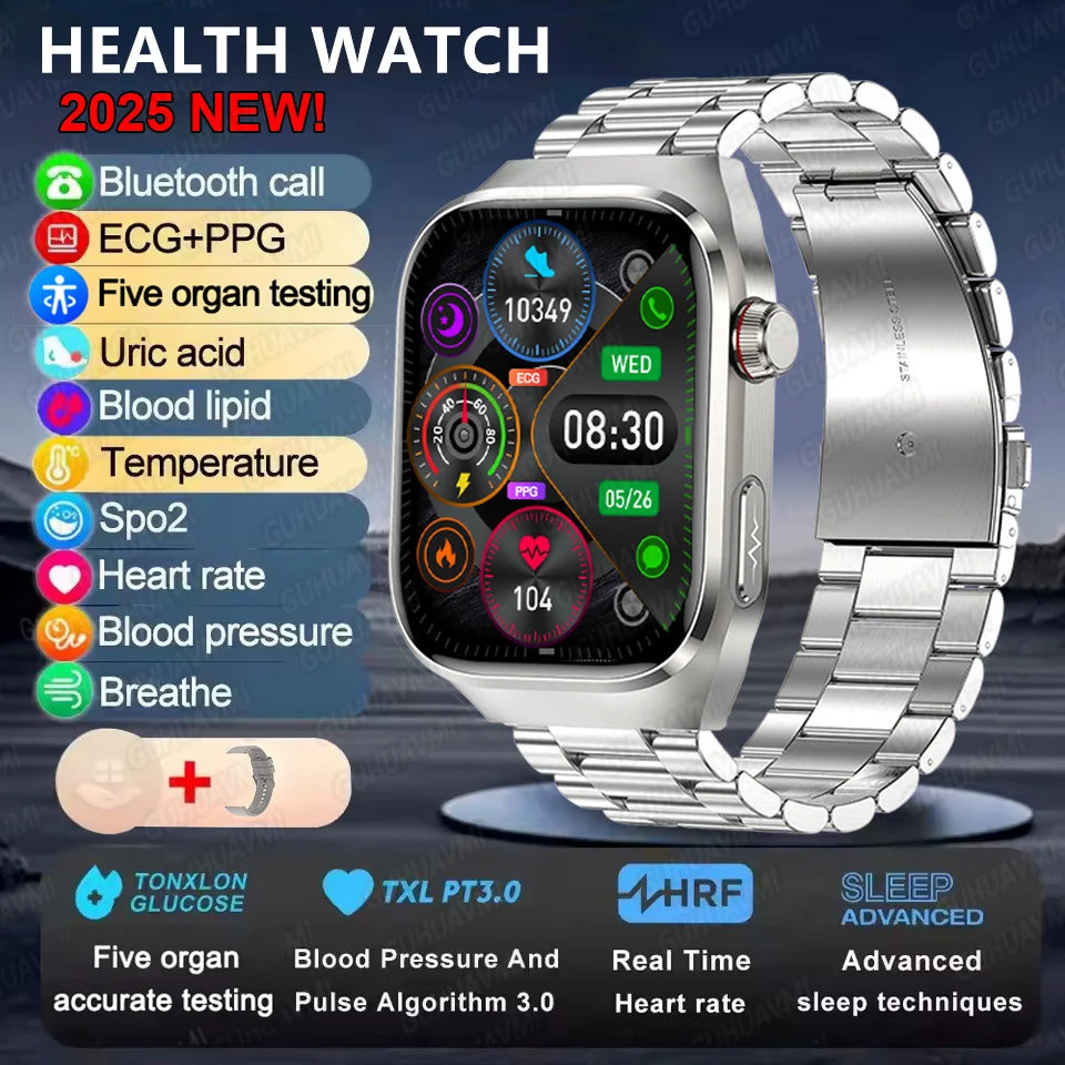 2025 Smart Health Watch – Uric Acid & Body Fat Monitor