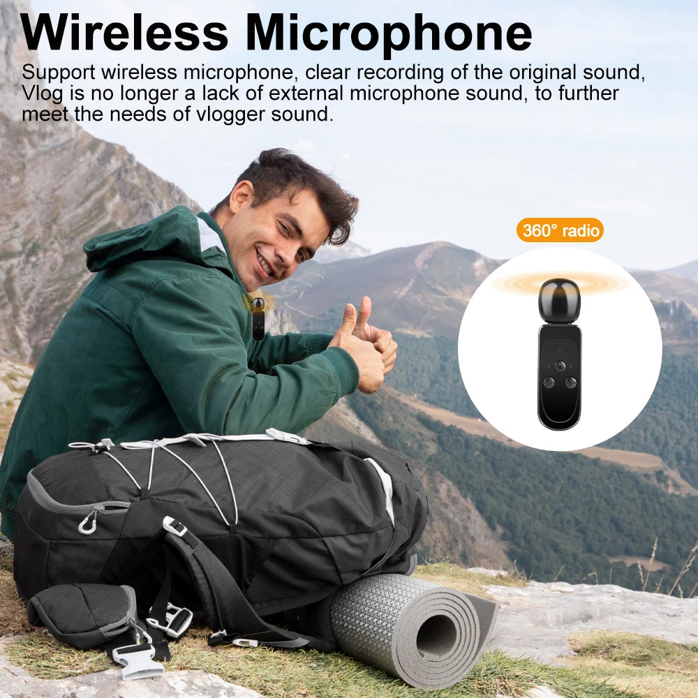 Ourlife MTR40 5K Action Camera – 2" Touchscreen, 170° Waterproof