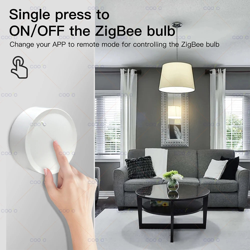Tuya ZigBee Smart Knob Switch – Rotatable DIY Dimmer