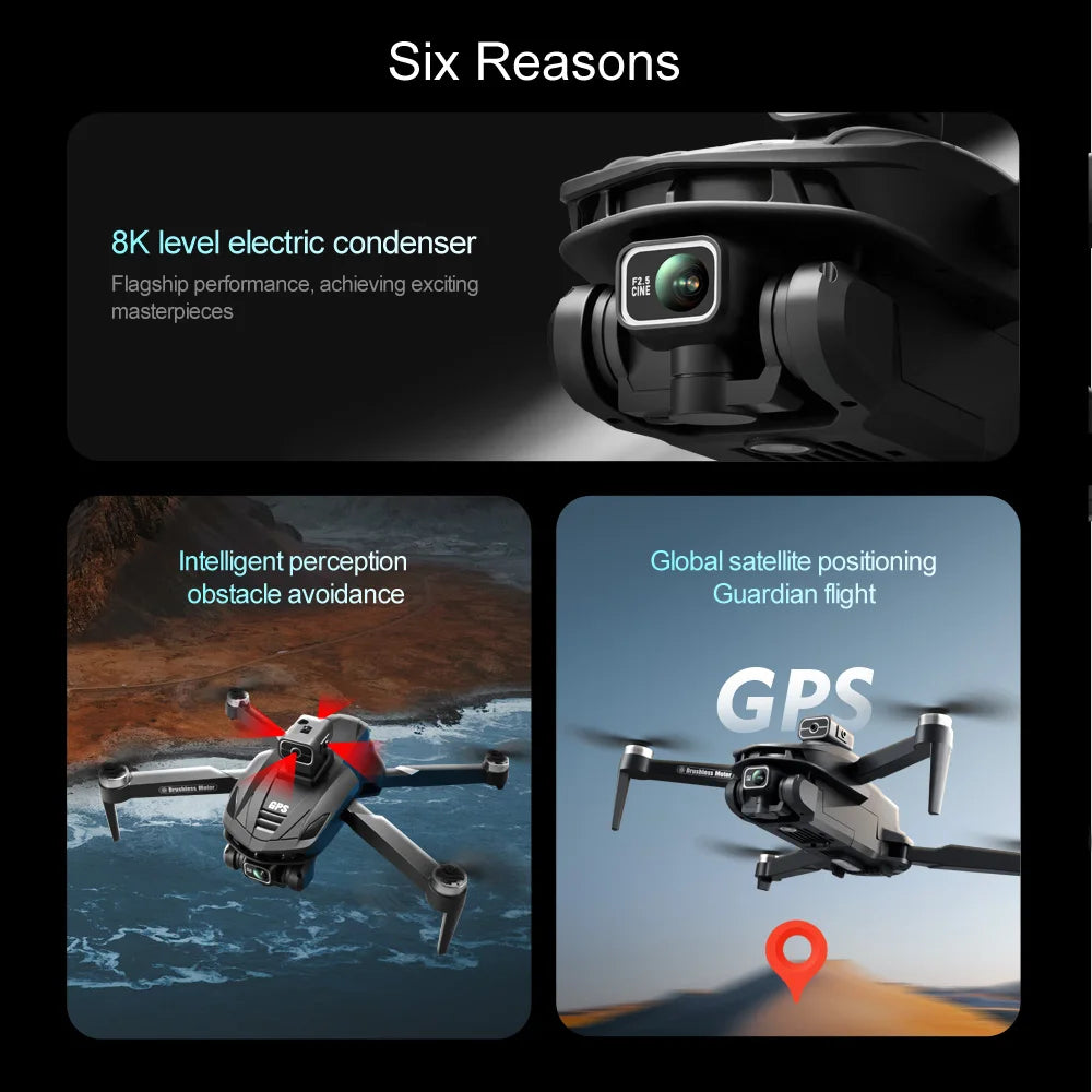2025 V168 Pro MAX GPS Drone with 8K HD Camera