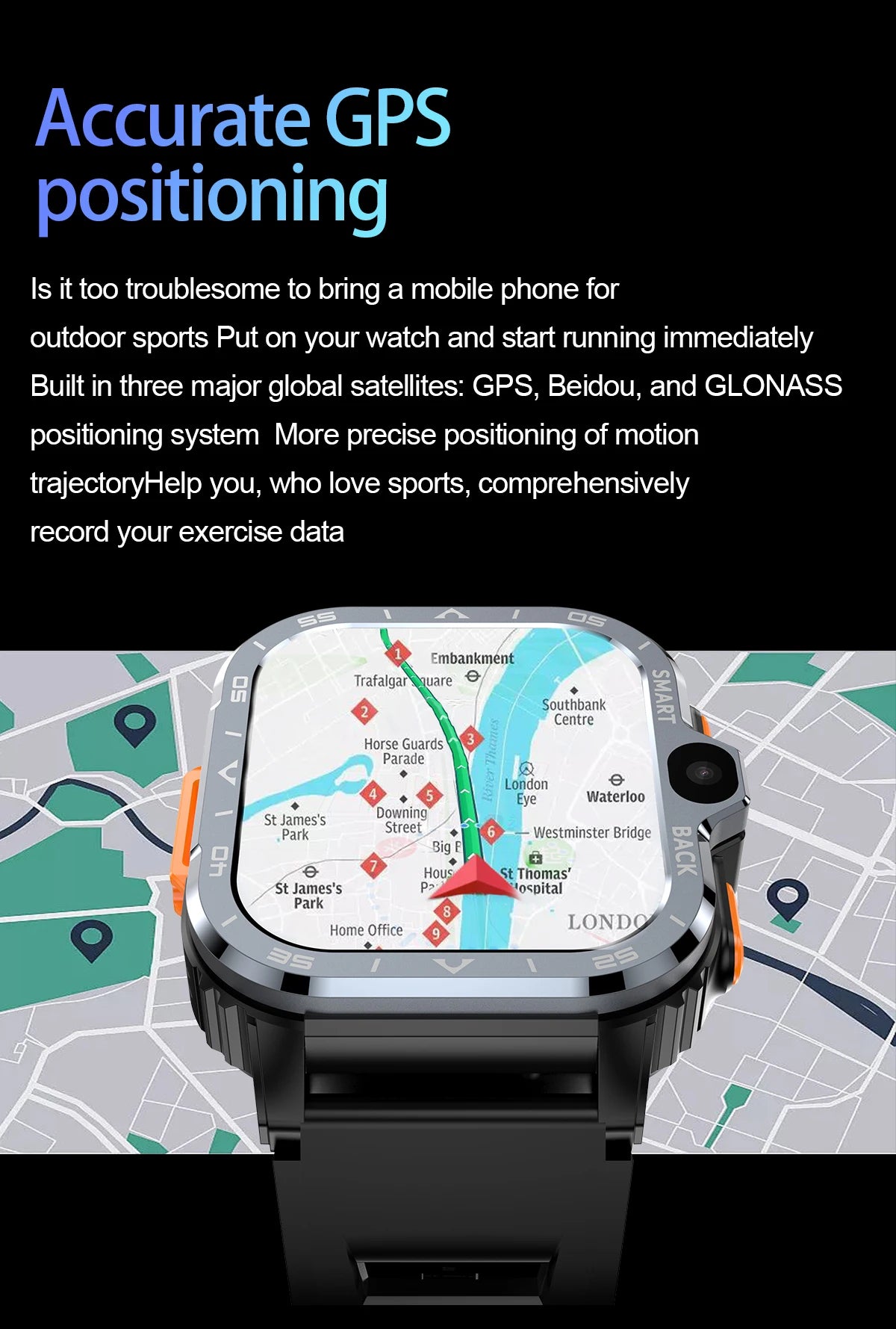 Valdus PGD Android Smartwatch – GPS, Dual Camera & NFC