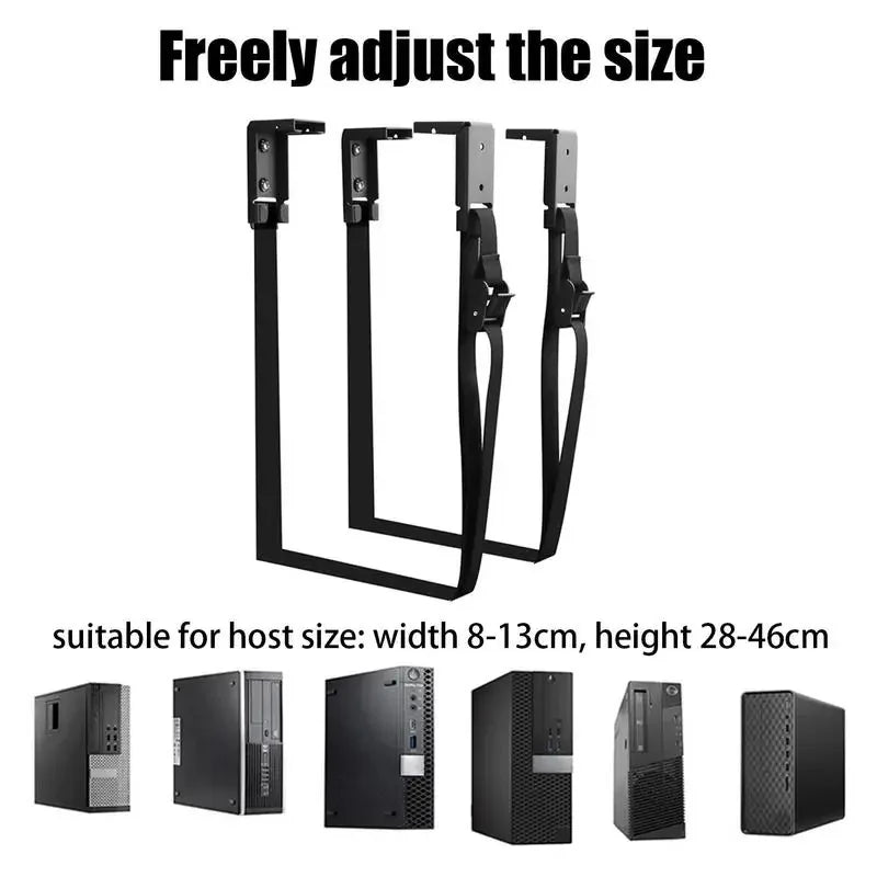 Adjustable Under-Desk CPU Case Holder Stand