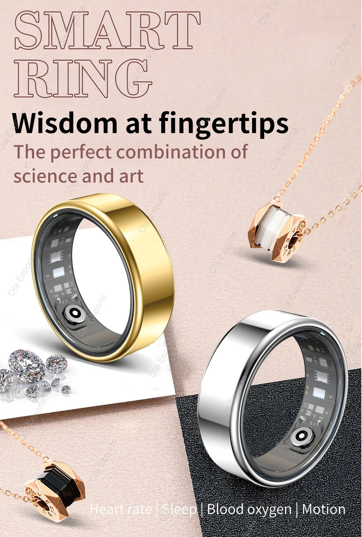 Smart Ring – Bluetooth Heart Rate & Health Monitor