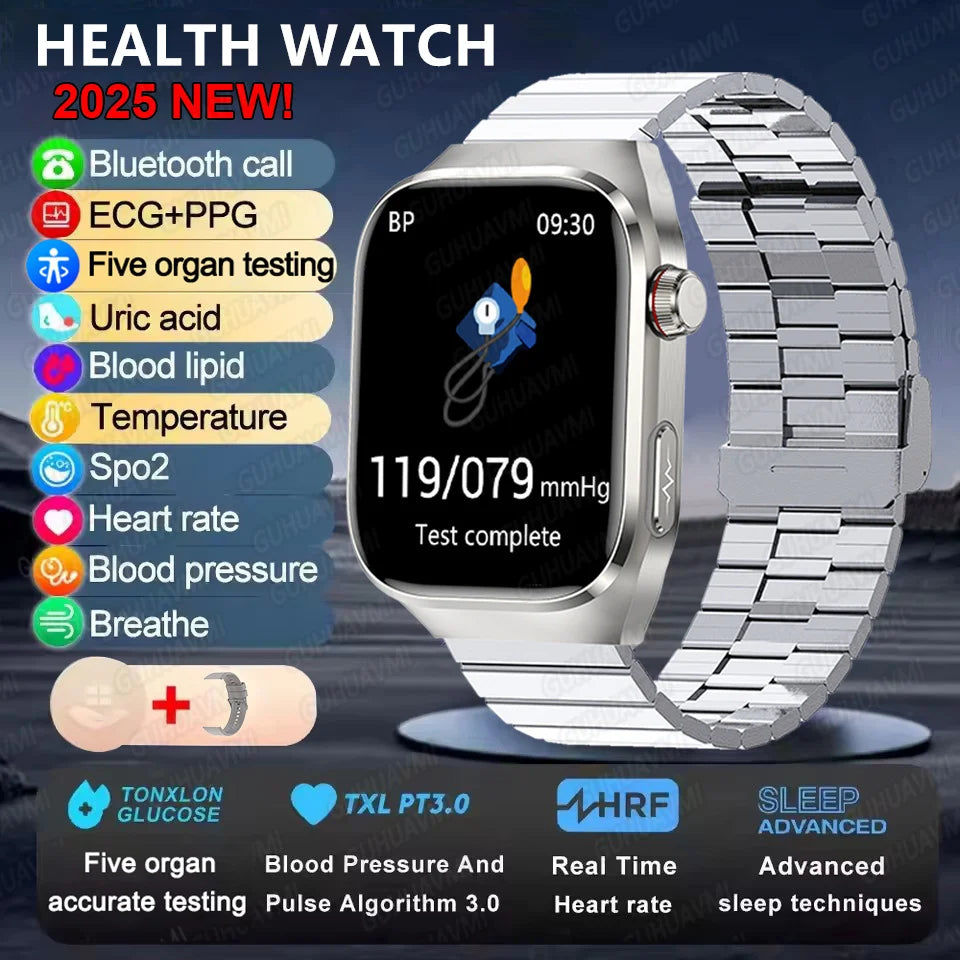 2025 Smart Health Watch – Uric Acid & Body Fat Monitor