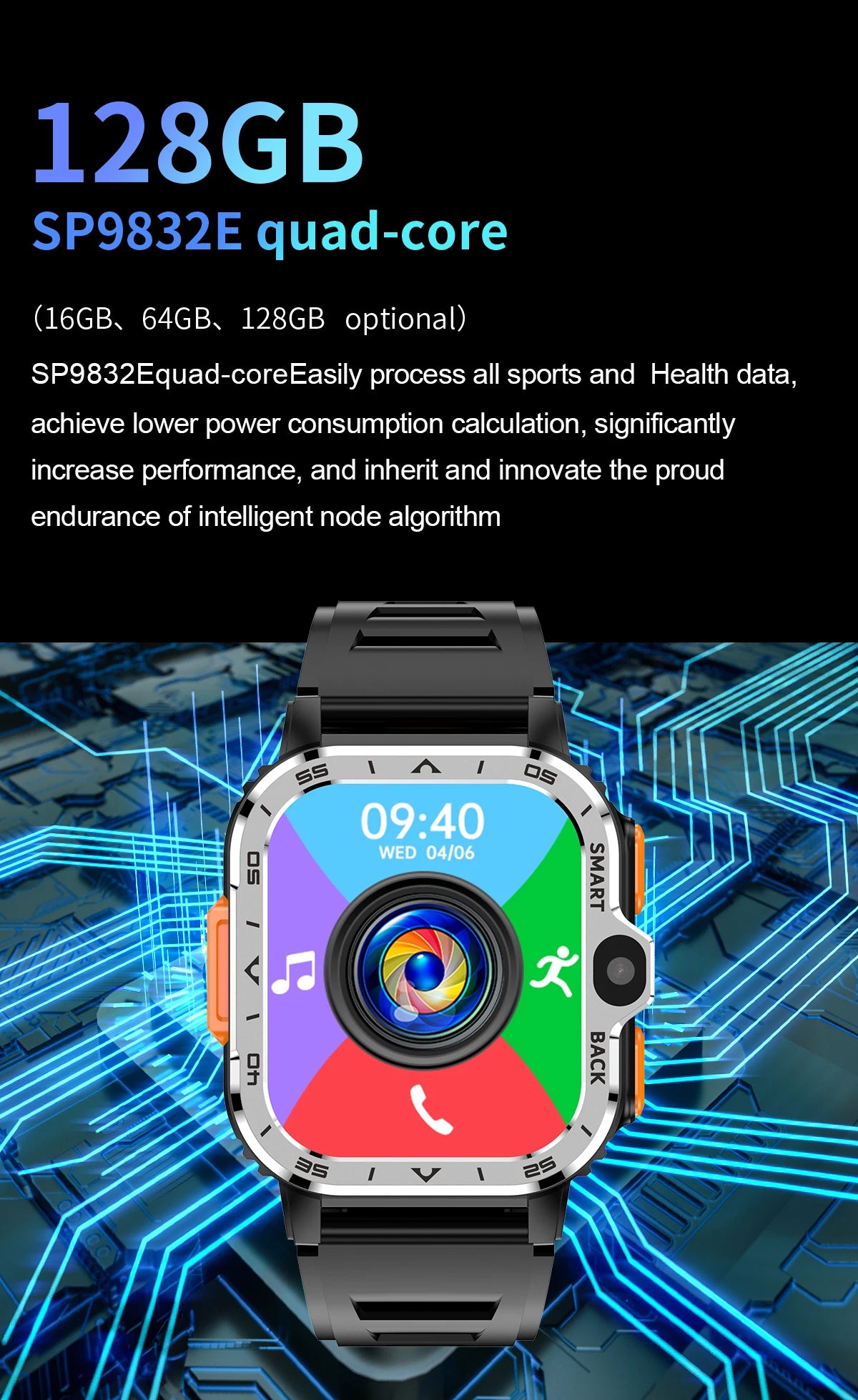 Valdus PGD Android Smartwatch – GPS, Dual Camera & NFC