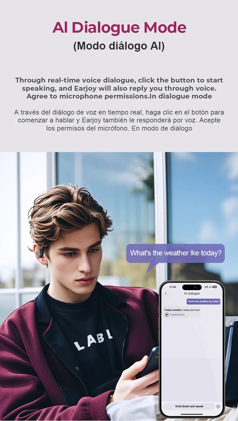Erazer XP6 AI Bluetooth Earphones – Translator & Wireless Headset