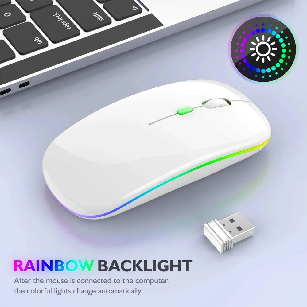 Wireless Rechargeable LED Backlit Mouse