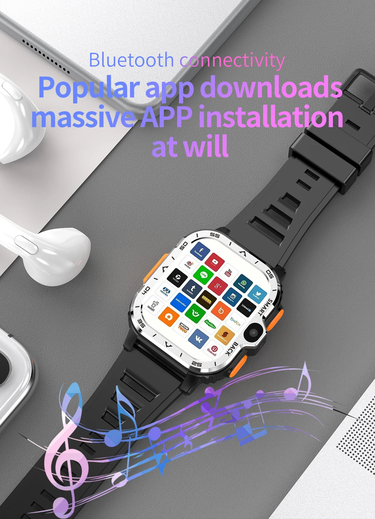 Valdus PGD Android Smartwatch – GPS, Dual Camera & NFC