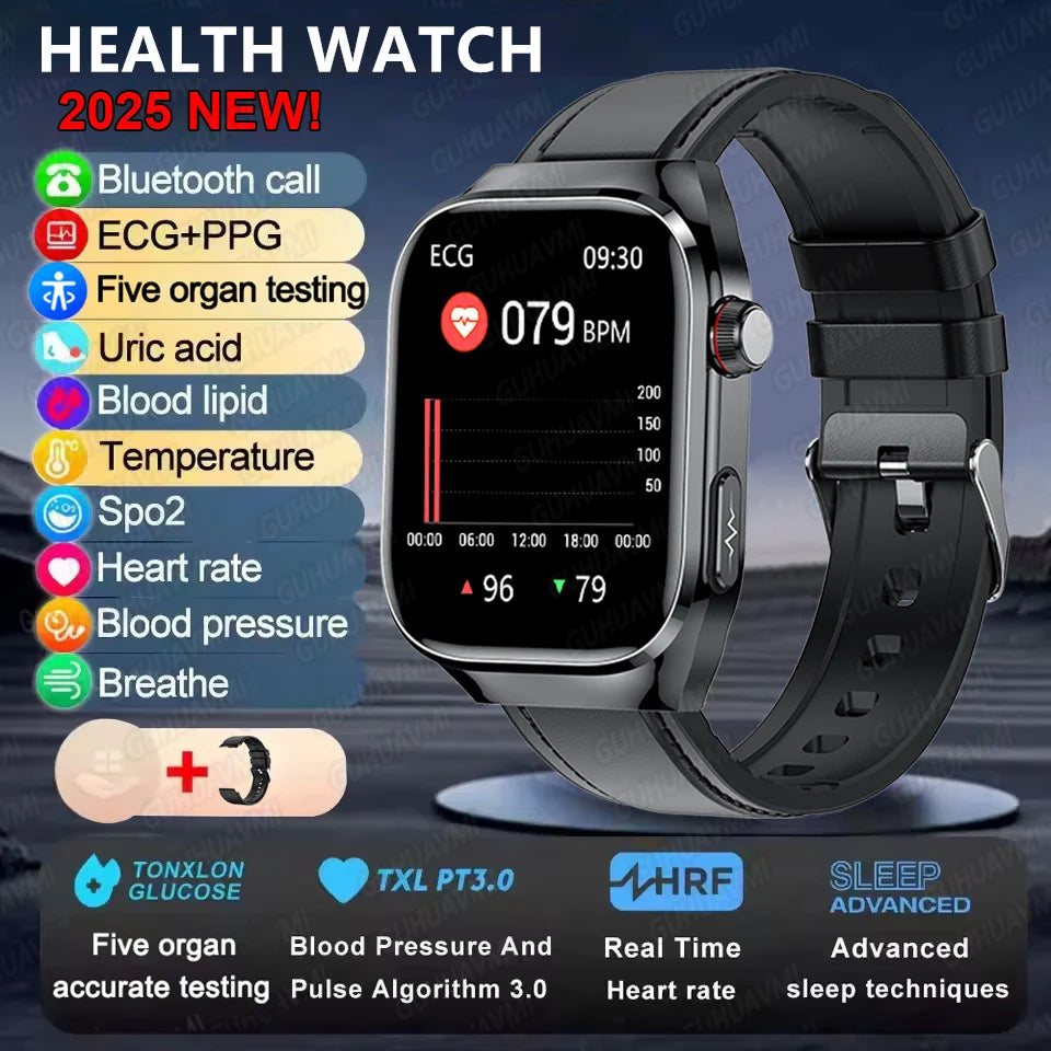 2025 Smart Health Watch – Uric Acid & Body Fat Monitor