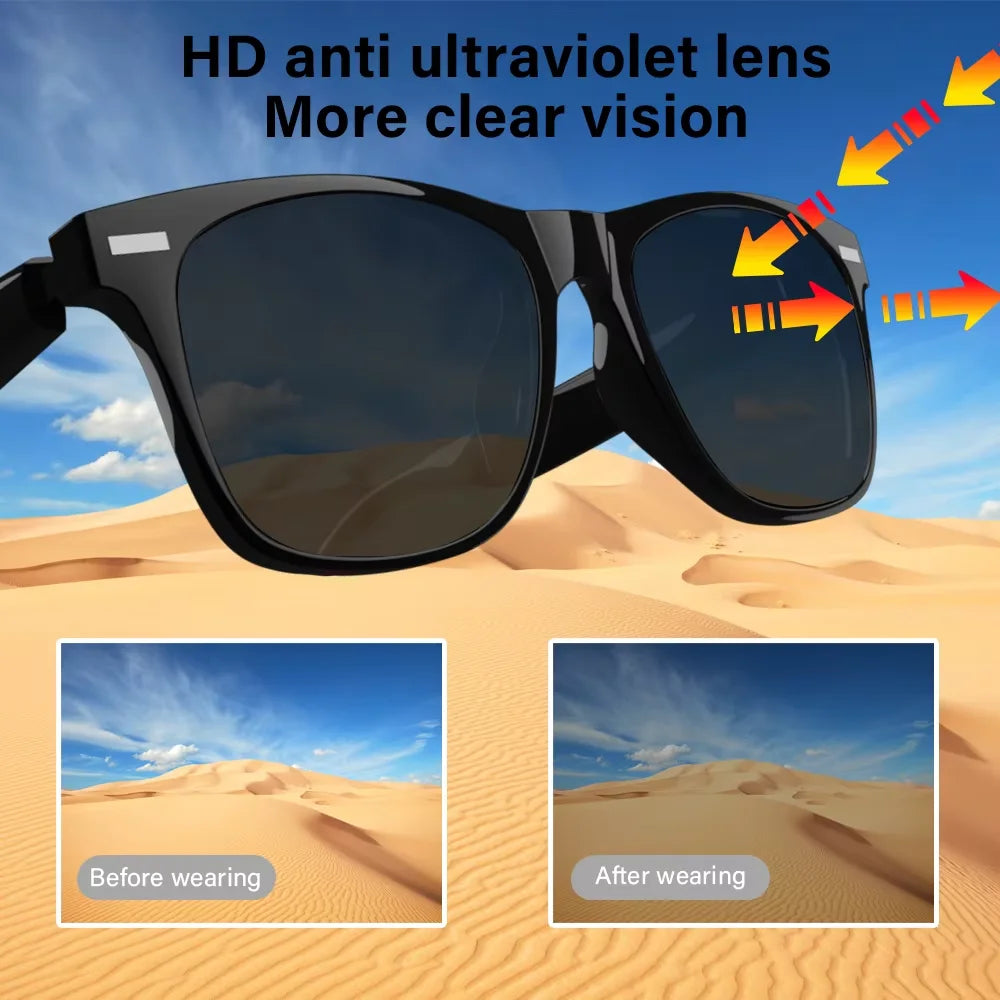 LAXASFIT Smart Sunglasses – Anti-Blue Light, Bluetooth & UV Protection