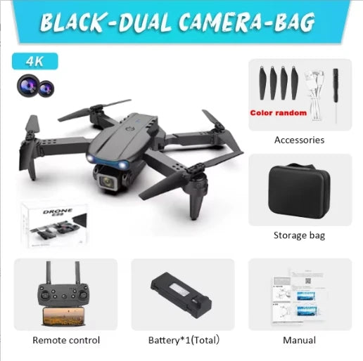 E88Pro 4K Drone – Dual HD Camera, Foldable WiFi FPV Quadcopter