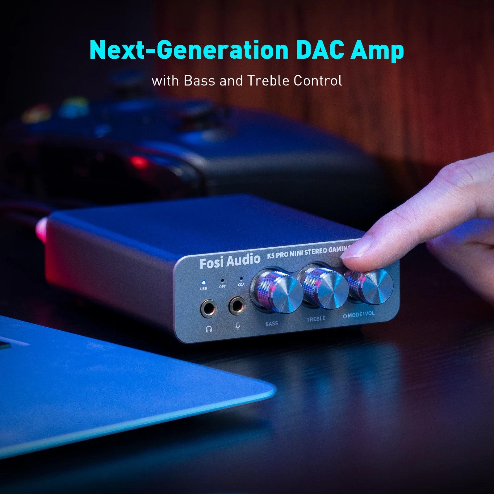 Fosi Audio K5 PRO – USB DAC & Headphone Amplifier