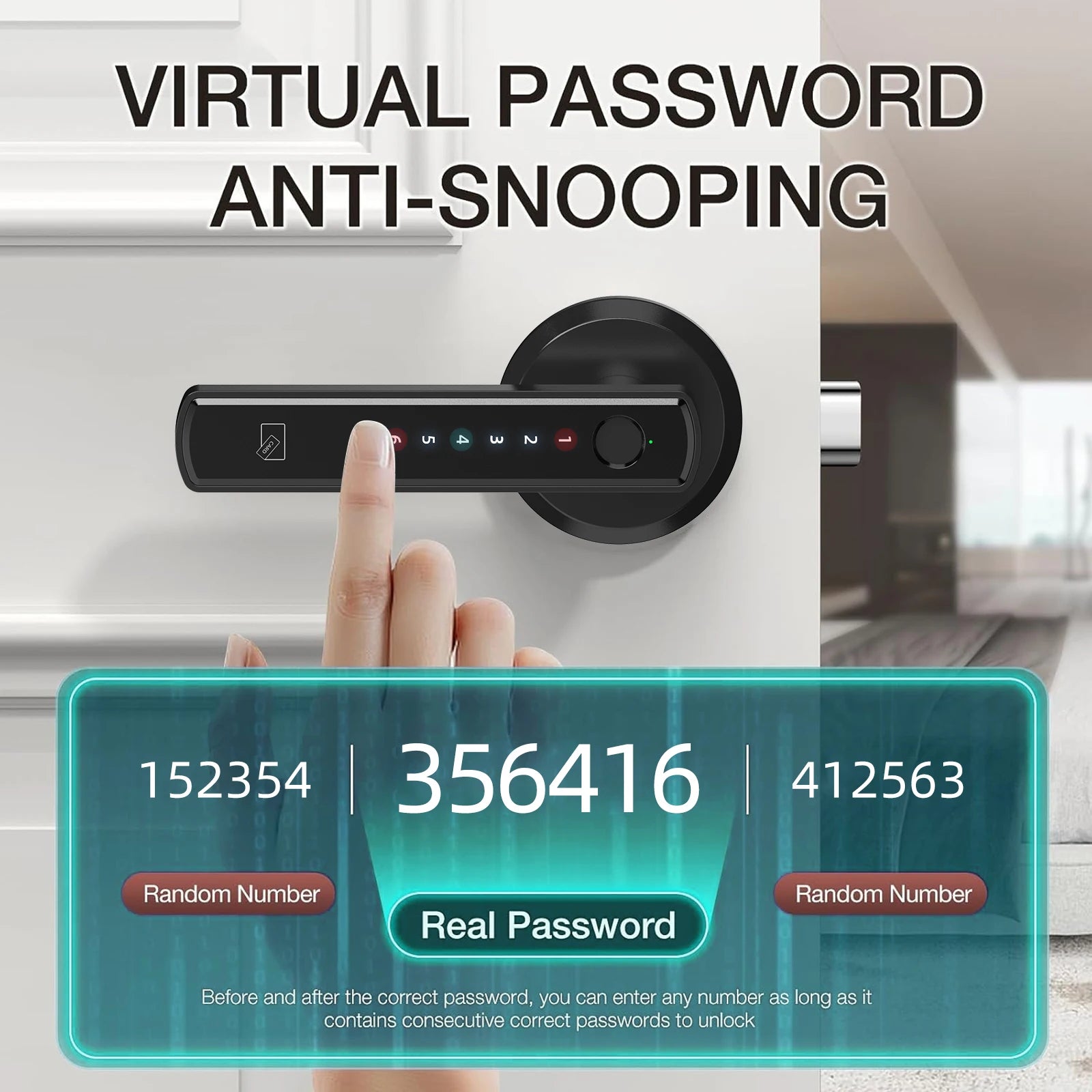 Viladepot Smart Fingerprint Door Lock – Touchscreen Keypad